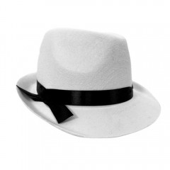 Dekor gengszter kalap - Fehér Férfi kalap, sapka
