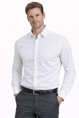             Newsmen h.u slim ing - Fehér Egyszínű ing