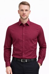             Newsmen h.u slim ing - Bordó Normál fazon