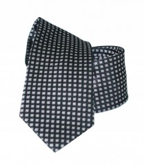   Vincitore slim selyem nyakkendő - Fekete kockás Selyem nyakkendők