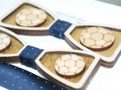    Fa apa-fia csokornyakkendő szett - Foci Csokornyakkendő