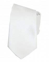                                                                          NM szatén nyakkendő - Fehér Egyszínű nyakkendő