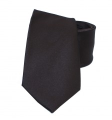                                                                      NM szatén nyakkendő - Mélybarna Egyszínű nyakkendő