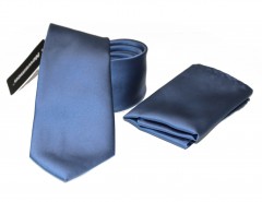  Szatén nyakkendő szett - Kék 