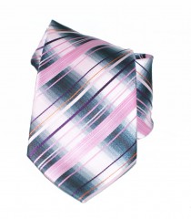                       NM classic nyakkendő - Szürke-rózsaszín csíkos 
