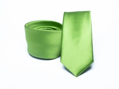    Prémium szatén slim nyakkendő - Almazöld Egyszínű nyakkendő