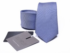   Prémium selyem slim nyakkendő - Kék Selyem nyakkendők