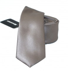                  NM slim szatén nyakkendő - Szürkésbarna 