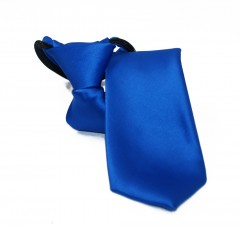     NM Állítható szatén gyerek/női nyakkendő - Királykék Gyerek nyakkendők