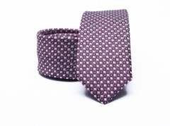    Prémium slim nyakkendő - Lila pöttyös Aprómintás nyakkendő