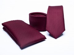    Prémium slim nyakkendő szett - Burgundi Nyakkendő szettek