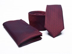    Prémium slim nyakkendő szett - Burdgundi mintás Nyakkendő szettek