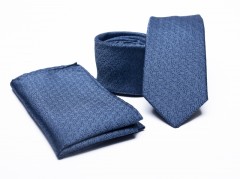    Prémium slim nyakkendő szett - Kék mintás Szettek