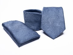   Prémium nyakkendő szett - Kék paisley mintás Nyakkendő szettek