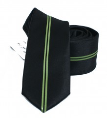                  NM slim nyakkendő - Fekete-almazöld csíkos Csíkos nyakkendő