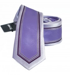                  NM slim nyakkendő - Lila mintás Mintás nyakkendők