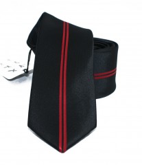                  NM slim nyakkendő - Fekete-piros csíkos Csíkos nyakkendő