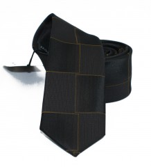                  NM slim nyakkendő - Fekete-barna kockás 