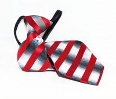     NM Állítható gyereknyakkendő - Piros-fekete kockás Gyerek nyakkendők