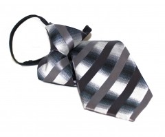      NM Állítható gyereknyakkendő - Fekete-szürke kockás Gyerek nyakkendők