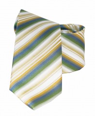                       Slim nyakkendő - Zöld-natur csíkos 