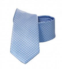                    NM slim szövött nyakkendő - Világoskék aprókockás Kockás nyakkendők