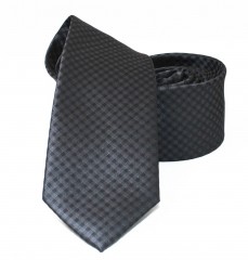                    NM slim szövött nyakkendő - Grafit aprókockás Kockás nyakkendők