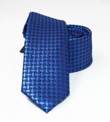                   NM slim szövött nyakkendő - Királykék mintás Aprómintás nyakkendő