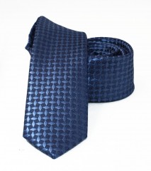                    NM slim szövött nyakkendő - Sötétkék mintás Aprómintás nyakkendő