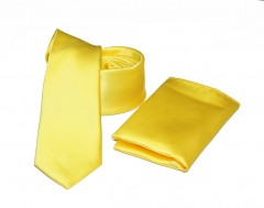        NM Slim szatén szett - Sárga Egyszínű nyakkendő