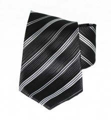                      NM classic nyakkendő - Fekete--ezüst csíkos 