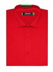                          Goldenland slim rövidujjú ing - Piros Egyszínű ing