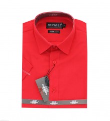     Newsmen  r.u slim ing - Piros Rövidujjú ing