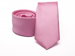 Prémium slim nyakkendő - Rózsaszín aprómintás 