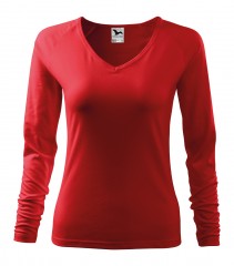 Női hosszúujjú elasztikus póló - Piros Női ing, póló