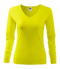 Női hosszúujjú elasztikus póló - Sárga Női ing, póló