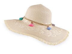 Női nyári szalmakalap - Bézs Női kalap, sapka