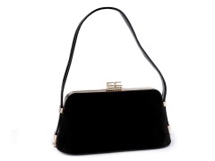                         Alkalmi kézi táska strasszkővel - Fekete Női táska, pénztárca, öv
