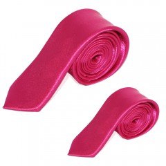 Szatén apa-fia nyakkendő szett - Pink 