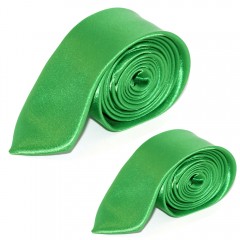                Szatén apa-fia nyakkendő szett - Zöld 