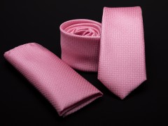    Prémium slim nyakkendő szett - Rózsaszín 