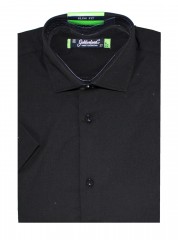   Goldenland slim rövidujjú ing - Fekete Egyszínű ing