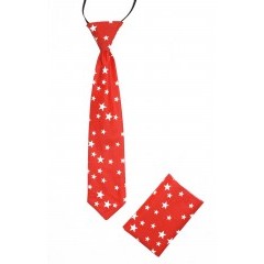 Vento gumis gyereknyakkendő szett - Piros-fehér csillag 