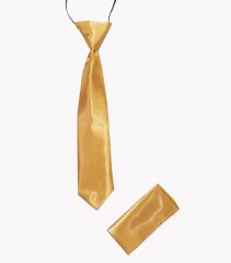Gumis szatén gyereknyakkendő szett - Arany Szettek,zsebkendők