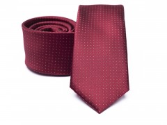 Prémium slim nyakkendő - Meggybordó aprópöttyös Aprómintás nyakkendő