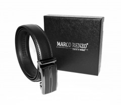    Marco Sergioni férfi bőr öv - Fekete 