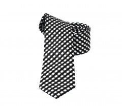    NM slim nyakkendő - Fekete-fehér kockás 