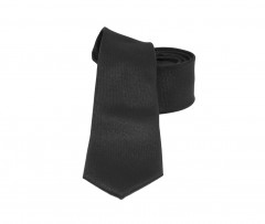    NM szövött slim nyakkendő - Fekete Egyszínű nyakkendő