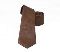    NM szövött slim nyakkendő - Csokoládébarna Egyszínű nyakkendő