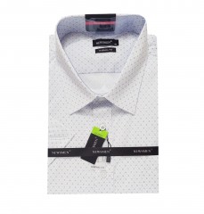 NM extra elasztikus extra r.u ing - Fehér aprómintás Extra méret